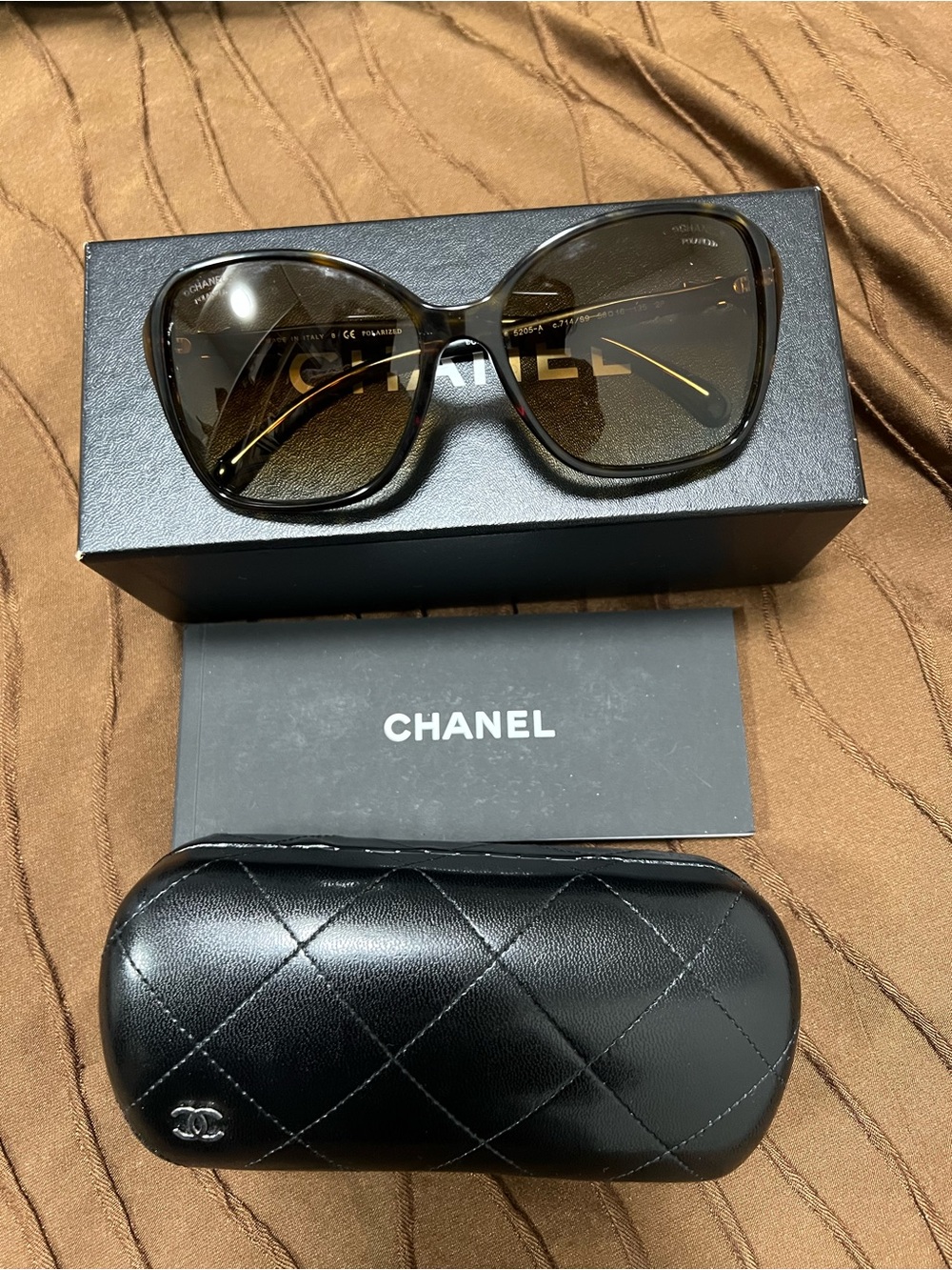 CHANEL Brown Gradient Oversized Women's Sunglasses